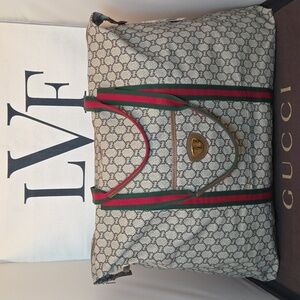 Gucci Plus 1980's XXL convertible travel tote excellent condition inside and out